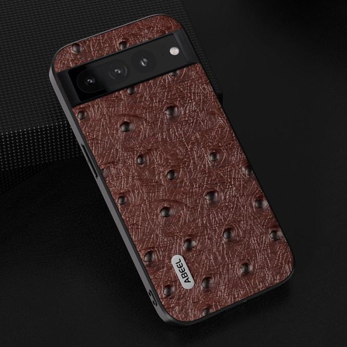 ABEEL - ABEEL Google Pixel 8 Pro Mobilskal Shockproof Äkta Läder Brun