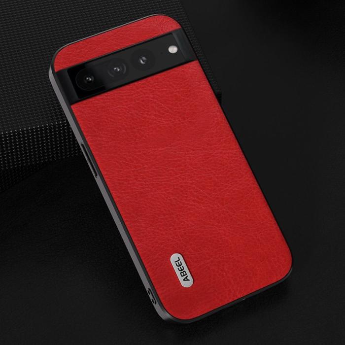 ABEEL - ABEEL Google Pixel 8 Pro Mobilskal Shockproof Röd PU Läder TPU+PC