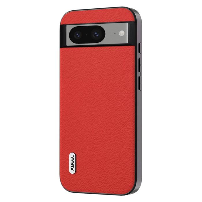 ABEEL - ABEEL Google Pixel 8 Mobilskal i äkta läder - Röd