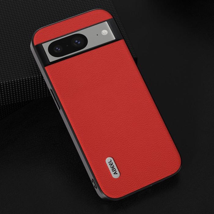 ABEEL - ABEEL Google Pixel 8 Mobilskal i äkta läder - Röd