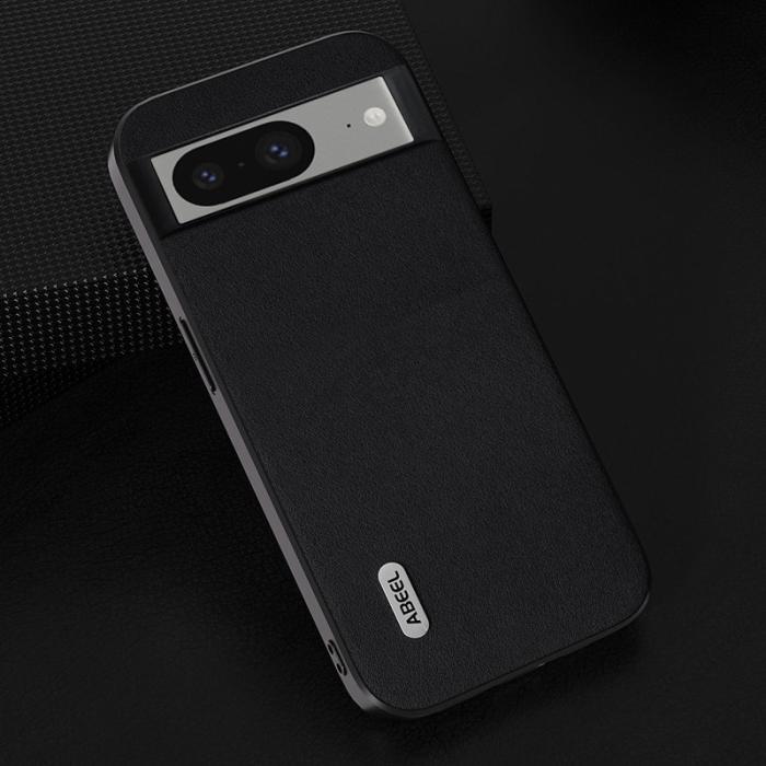 ABEEL - ABEEL Google Pixel 8 Mobilskal Nappa Textur Äkta Läder Svart