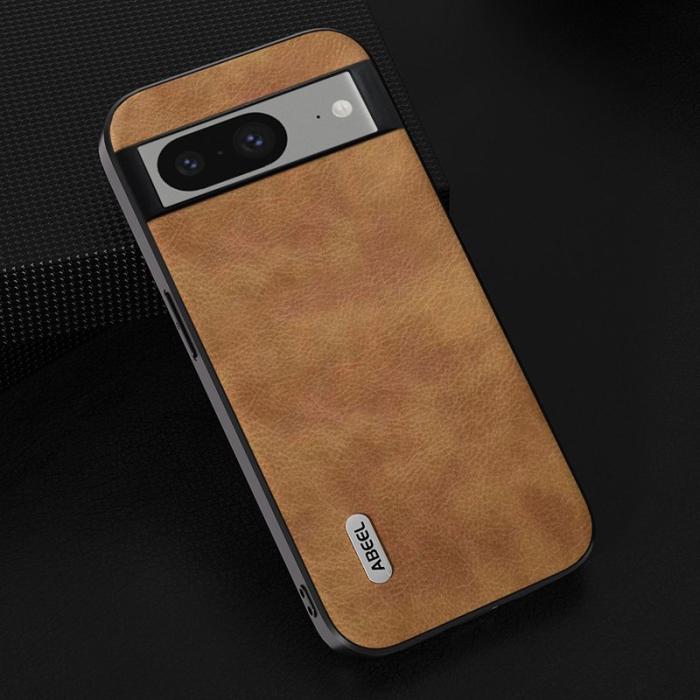 ABEEL - ABEEL Google Pixel 8 Mobilskal Retro Litchi Textur Brun