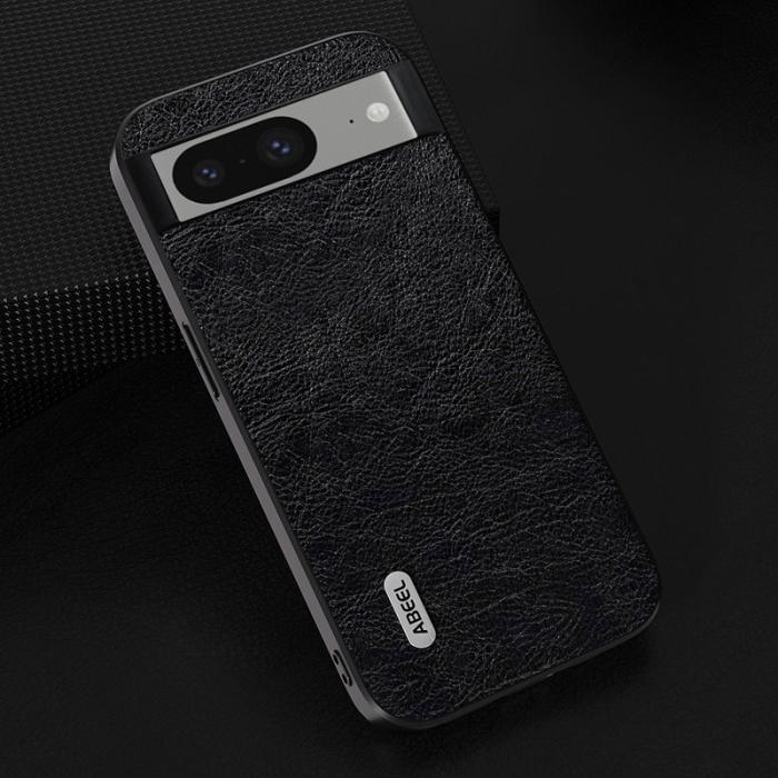 ABEEL - ABEEL Google Pixel 8 Mobilskal Retro Litchi Textur Svart