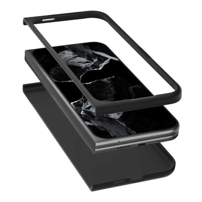 ABEEL - ABEEL Google Pixel 9 Pro Plånboksfodral Äkta Läder Svart