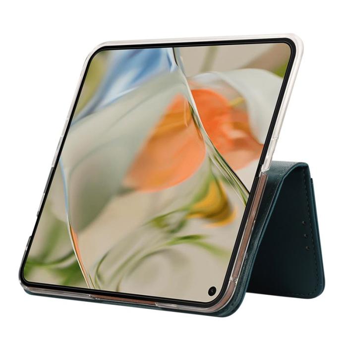 ABEEL - ABEEL Google Pixel 9 Pro Fodral RFID Blocker Läder Flip Grön