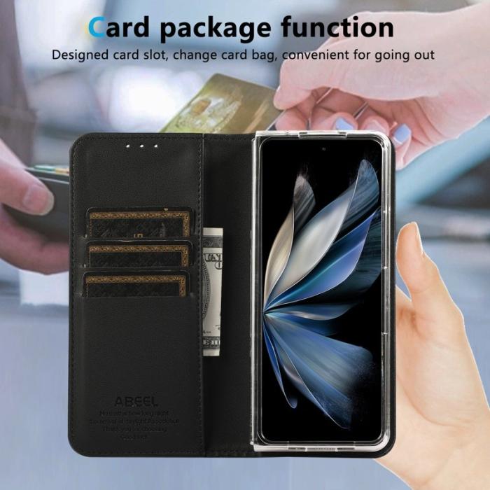 ABEEL - ABEEL Google Pixel 9 Pro Fodral RFID Blocker Läder Svart