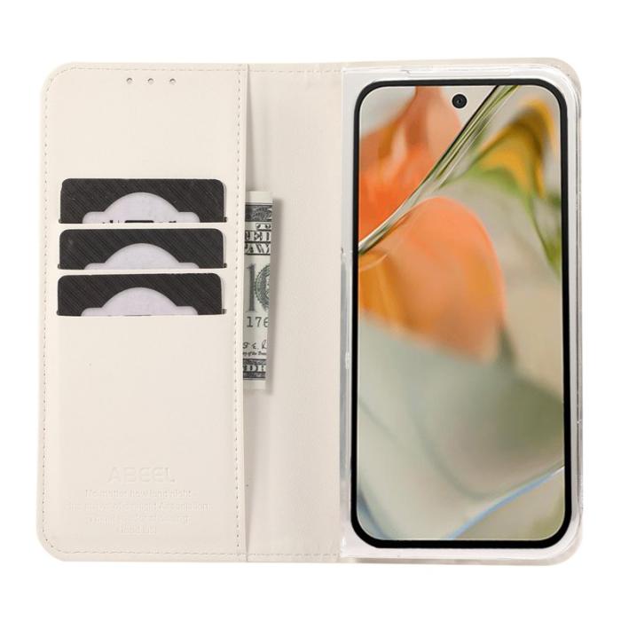ABEEL - ABEEL Google Pixel 9 Pro Fodral RFID Blockering Läder Vit