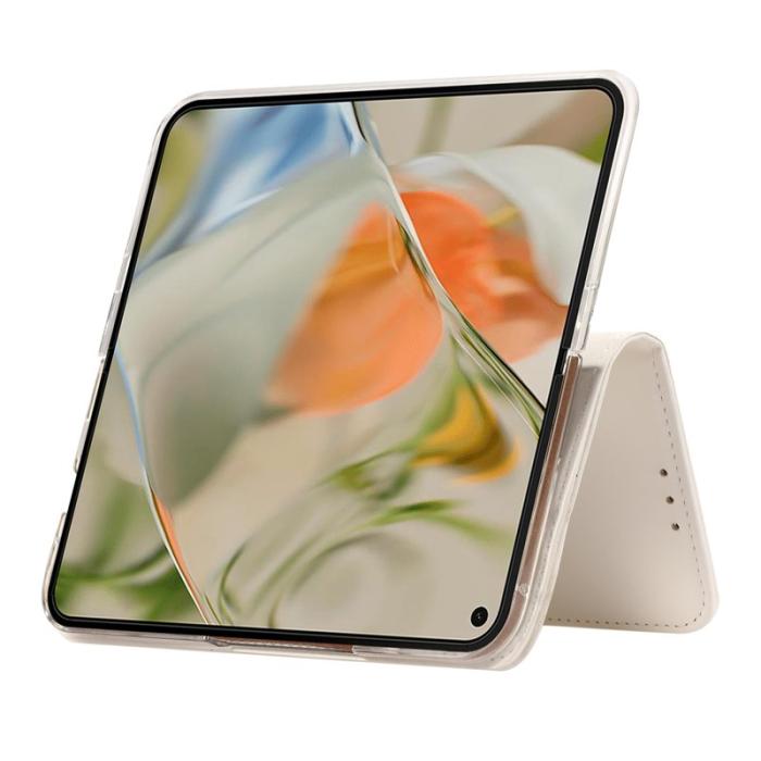 ABEEL - ABEEL Google Pixel 9 Pro Fodral RFID Blockering Läder Vit