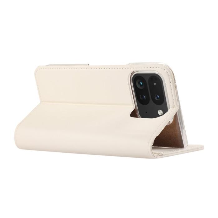 ABEEL - ABEEL Google Pixel 9 Pro Fodral RFID Blockering Läder Vit