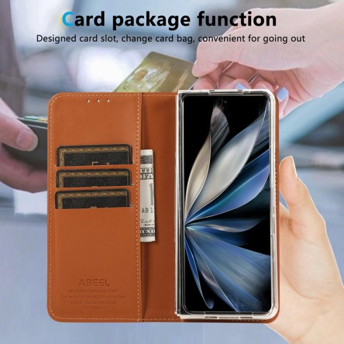 ABEEL - ABEEL Google Pixel 9 Pro Fold 5G Fodral RFID Läderbrunt