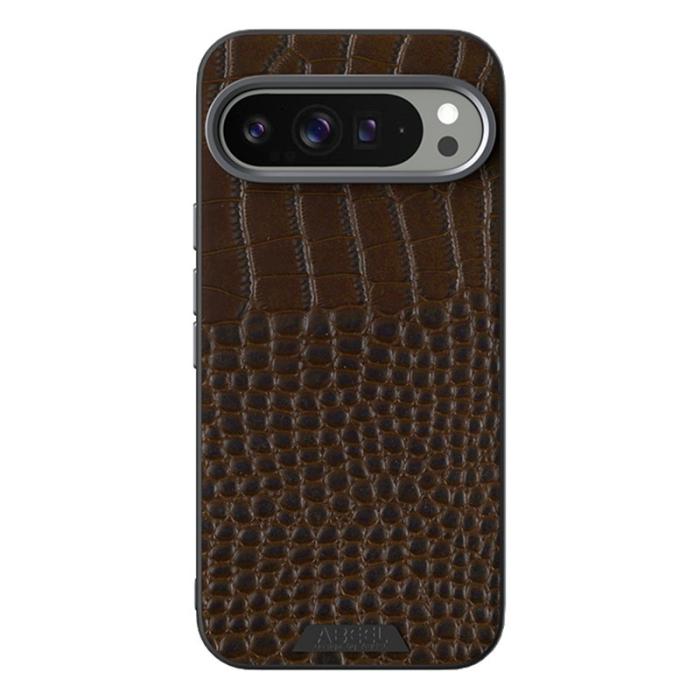 ABEEL - ABEEL Google Pixel 9 Pro XL Skal MagSafe Krokodil Textur Kaffe