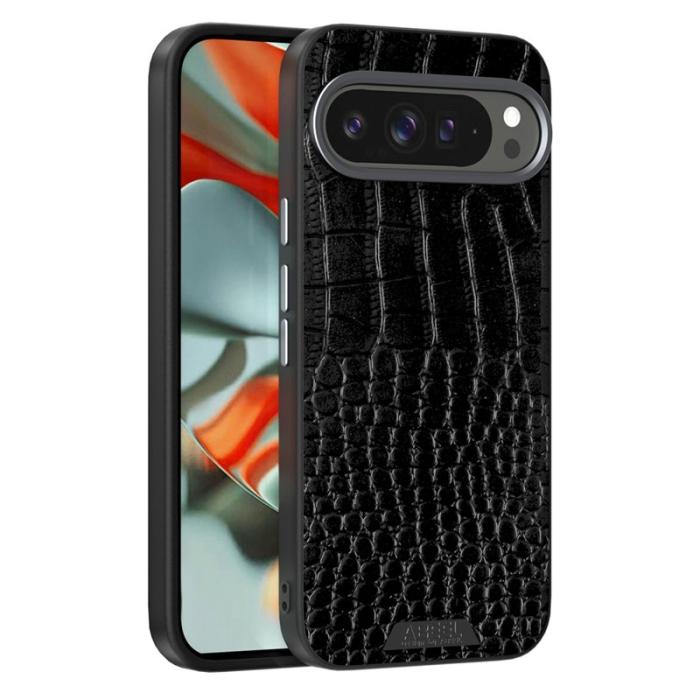 ABEEL - ABEEL Google Pixel 9 Pro XL Skal MagSafe Krokodiltextur Svart