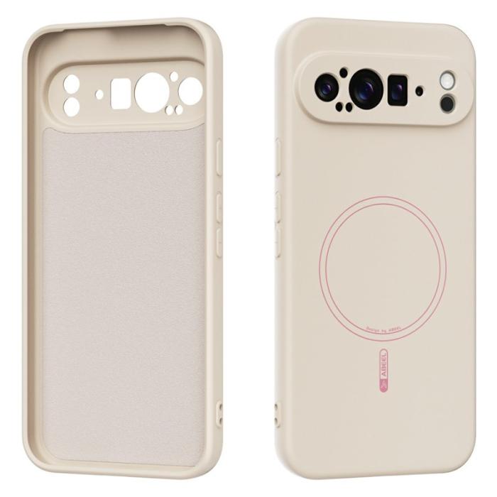 ABEEL - ABEEL Google Pixel 9 Pro XL Skal MagSafe Touch Silikon Beige