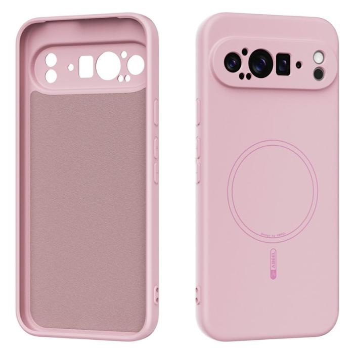 ABEEL - ABEEL Google Pixel 9 Pro XL Skal MagSafe Touch Silikon Rosa