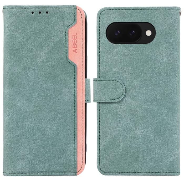 ABEEL - ABEEL Google Pixel 9a Fodral Splicing Läder RFID Baby Blue