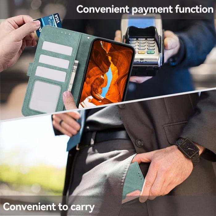 ABEEL - ABEEL Google Pixel 9a Fodral Splicing Läder RFID Baby Blue