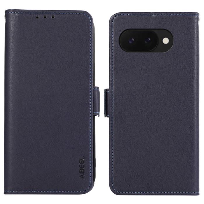 ABEEL - ABEEL Google Pixel 9a Skal Läder Fodral med RFID Blockering Blå