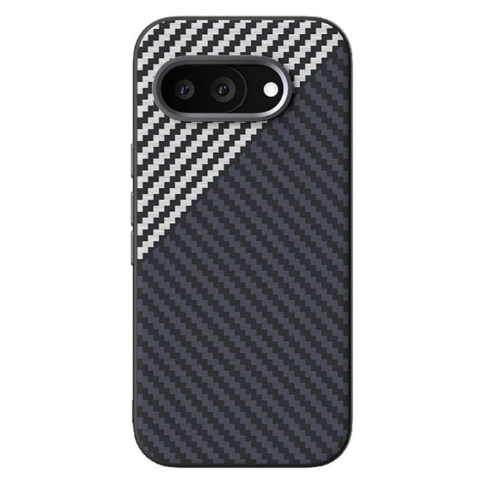 ABEEL - ABEEL Google Pixel 9a Skal MagSafe Kolfiber Svart/Silver