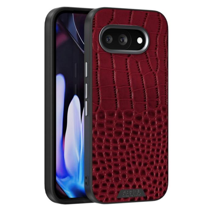 ABEEL - ABEEL Google Pixel 9a Skal MagSafe Kompatibel Krokodil Röd