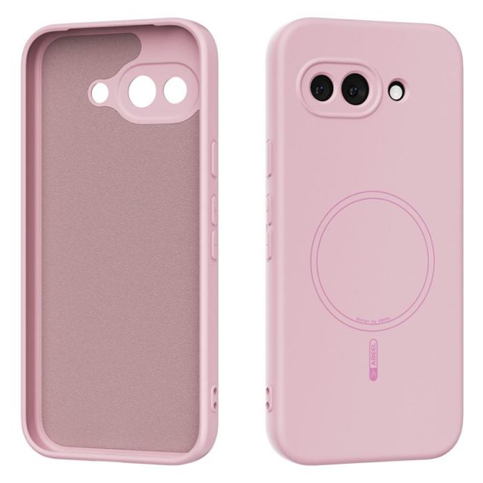 ABEEL - ABEEL Google Pixel 9a Skal MagSafe Kompatibel Silikon Rosa