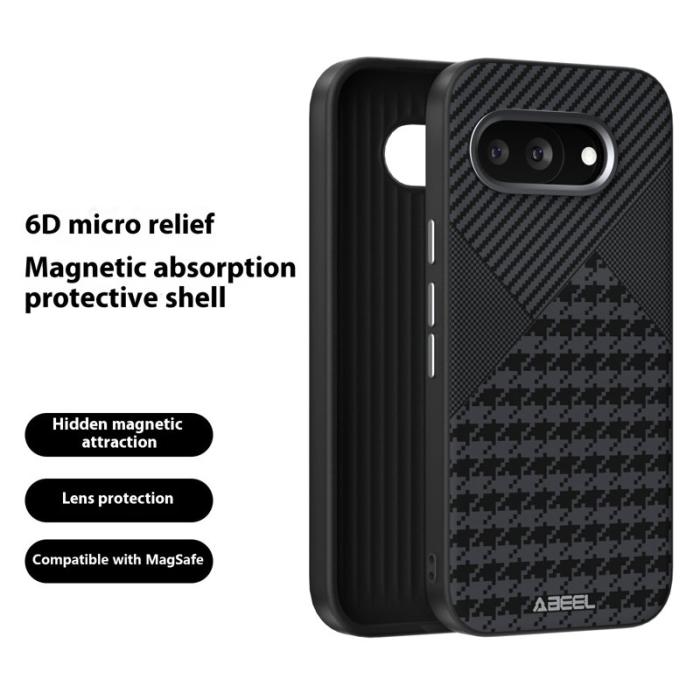 ABEEL - ABEEL Google Pixel 9a Skal MagSafe Micro-Prägling Svart