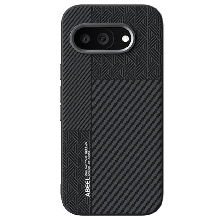 ABEEL - ABEEL Google Pixel 9a Skal PC TPU Aluminium PU Läder - Textur 1