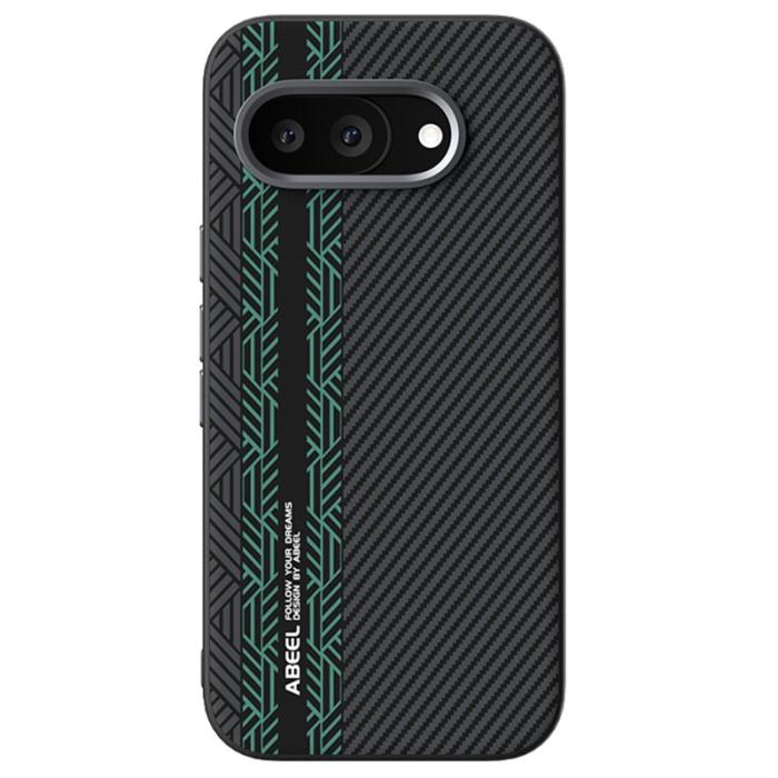 ABEEL - ABEEL Google Pixel 9a Skal PC TPU Aluminium PU Läder - Textur 2