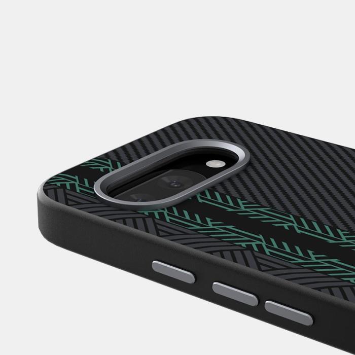 ABEEL - ABEEL Google Pixel 9a Skal PC TPU Aluminium PU Läder - Textur 2