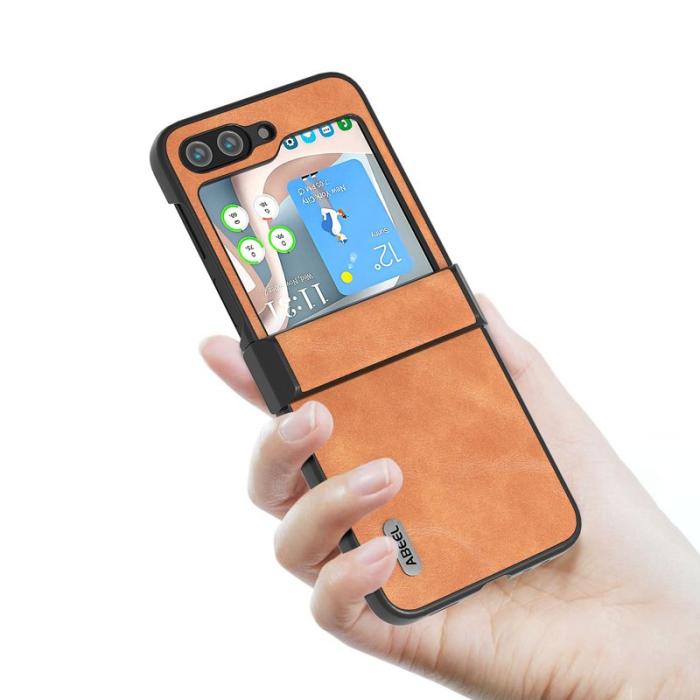 ABEEL - ABEEL Hinge Design Fodral för Samsung Galaxy Z Flip5 5G - Brun