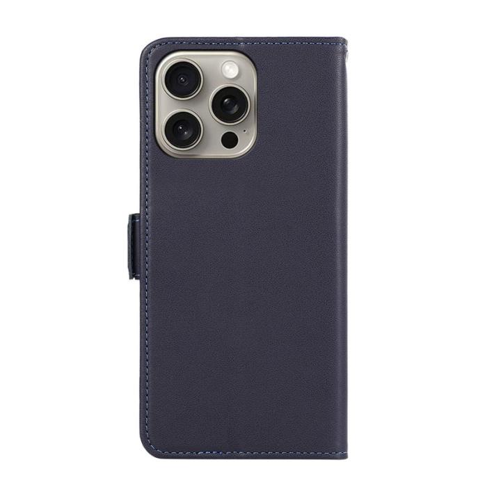 ABEEL - ABEEL iPhone 12 / 12 Pro Fodral RFID Blocker Flip Läder Blå