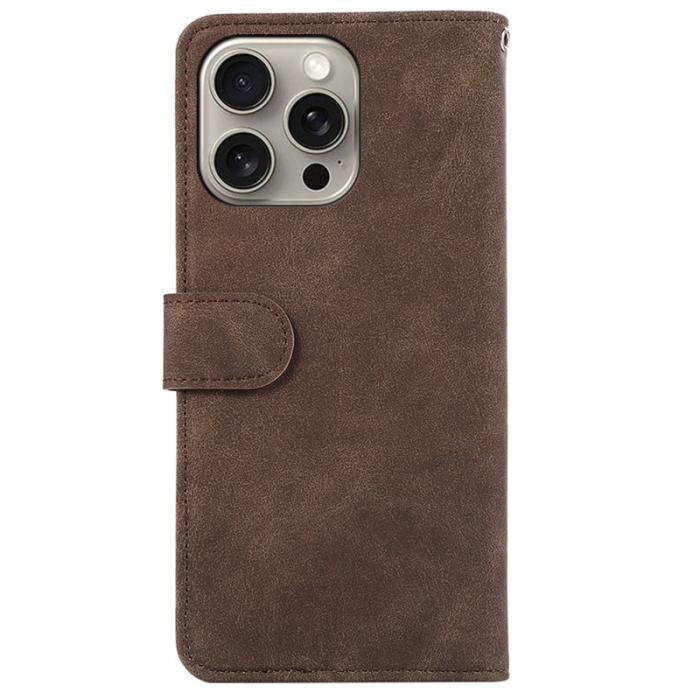 ABEEL - ABEEL iPhone 12 / 12 Pro Fodral RFID Skydd Läder Brun