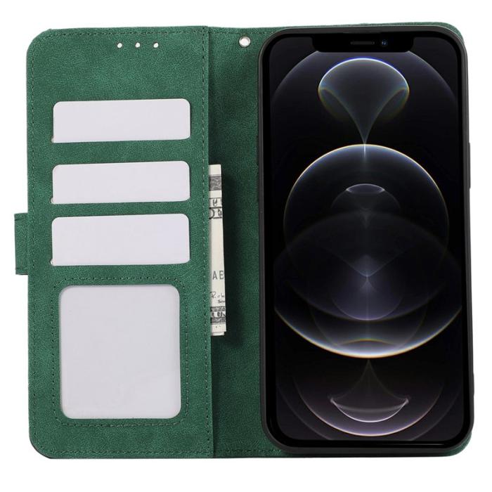 ABEEL - ABEEL iPhone 12 / 12 Pro Skal RFID Blocking Läder Grön