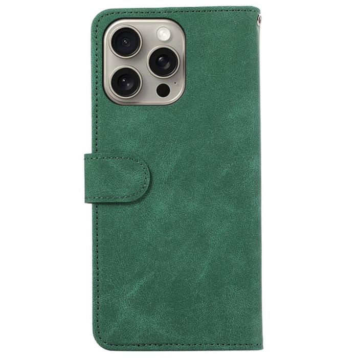 ABEEL - ABEEL iPhone 12 / 12 Pro Skal RFID Blocking Läder Grön