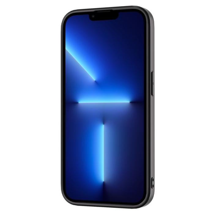 ABEEL - ABEEL iPhone 13 Pro Fodral Lyxigt Läder Coated PC+TPU Kaffe