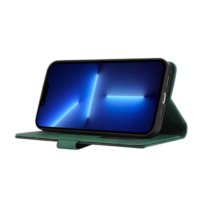 ABEEL - ABEEL iPhone 13 Pro Fodral RFID Blockering Grön Läder