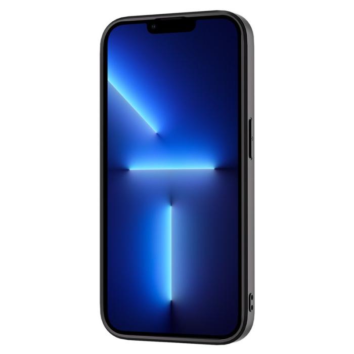 ABEEL - ABEEL iPhone 13 Pro Max Fodral Glitter PU Läder Svart