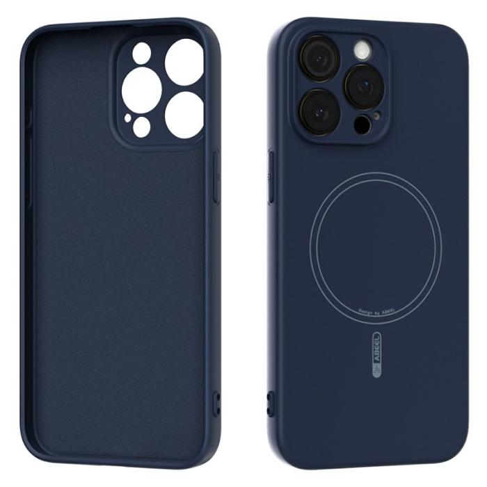 ABEEL - ABEEL iPhone 13 Pro Max Skal MagSafe Liquid Silicone Mörkblå