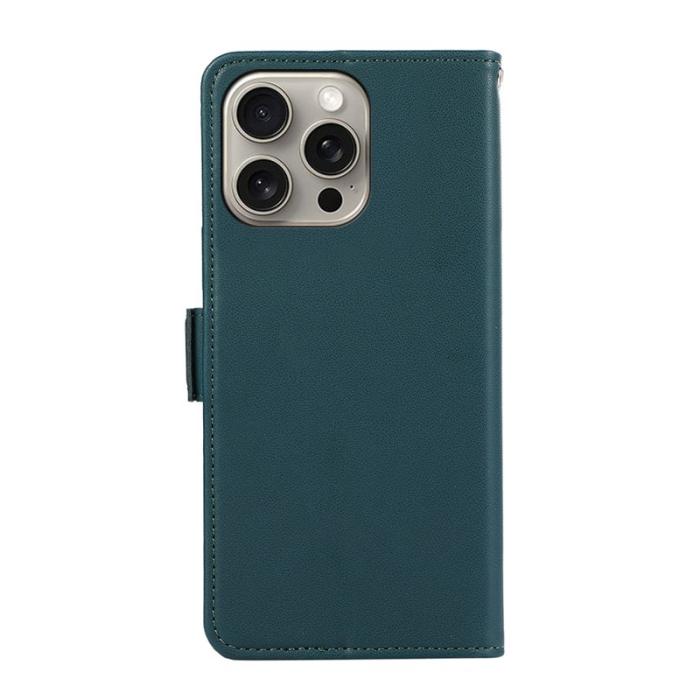 ABEEL - ABEEL iPhone 13 Pro Max Skal PU Läder RFID Blockerande Grön