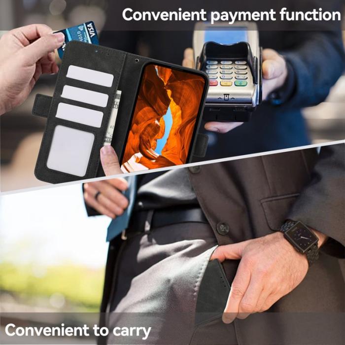 ABEEL - ABEEL iPhone 13 Pro Max Wallet Fodral RFID Läder Svart