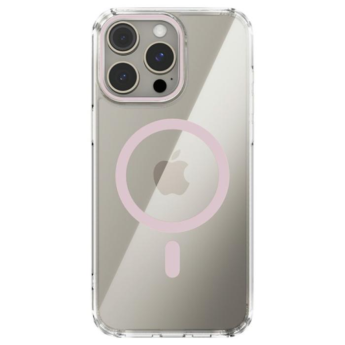 ABEEL - ABEEL iPhone 13 Pro Skal MagSafe Anti Scratch Transparent Rosa