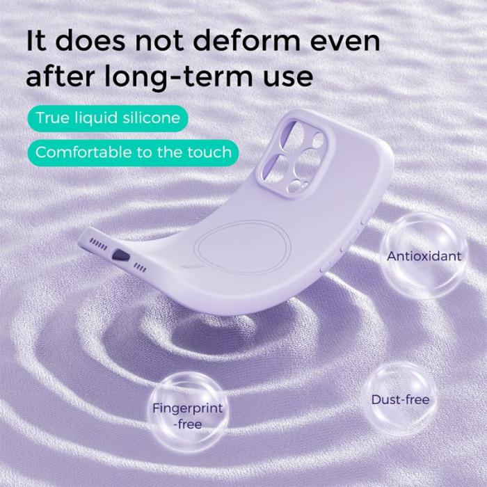ABEEL - ABEEL iPhone 13 Pro Skal MagSafe Lila Liquid Silicone