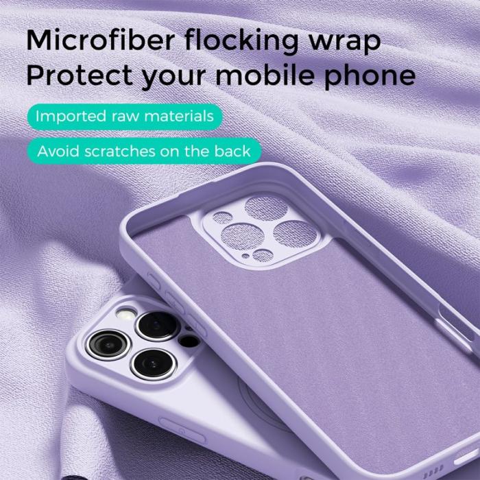 ABEEL - ABEEL iPhone 13 Pro Skal MagSafe Skin Touch Silikon - Rosa