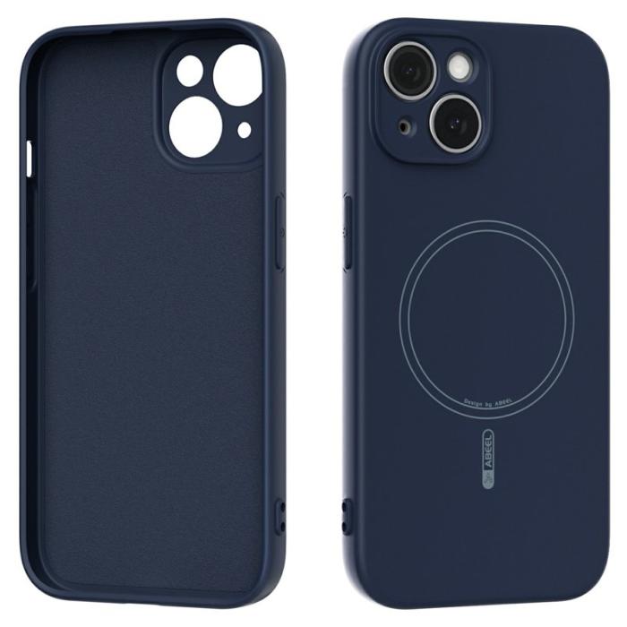 ABEEL - ABEEL iPhone 13 Skal MagSafe Kompatibel Mörkblå Silikon
