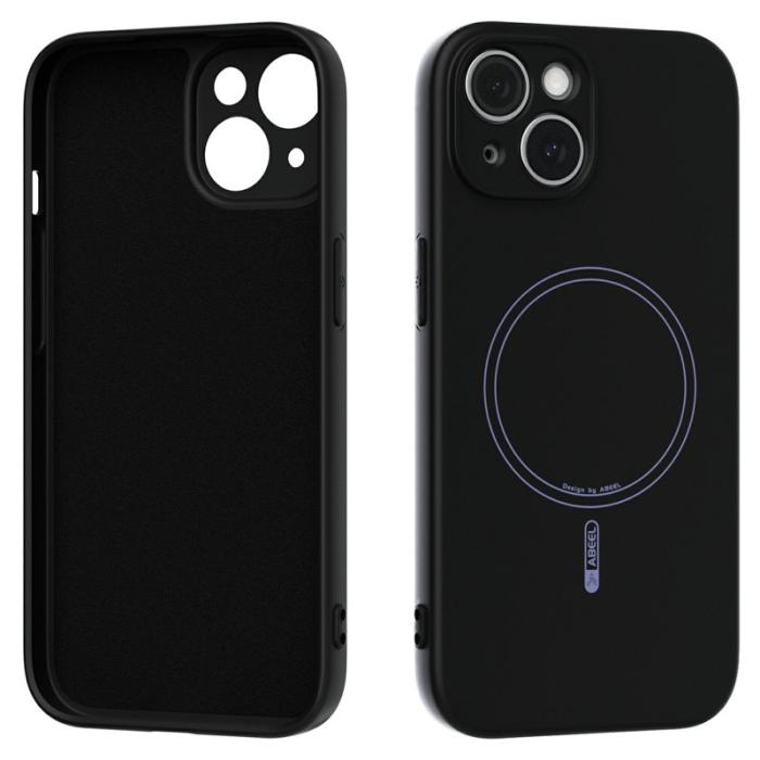 ABEEL - ABEEL iPhone 13 Skal MagSafe Kompatibel Svart Liquid Silicone