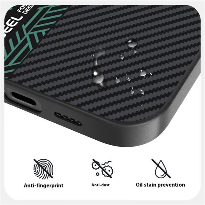 ABEEL - ABEEL iPhone 13 Skal PC TPU Aluminium PU Läder MagSafe - Textur 2