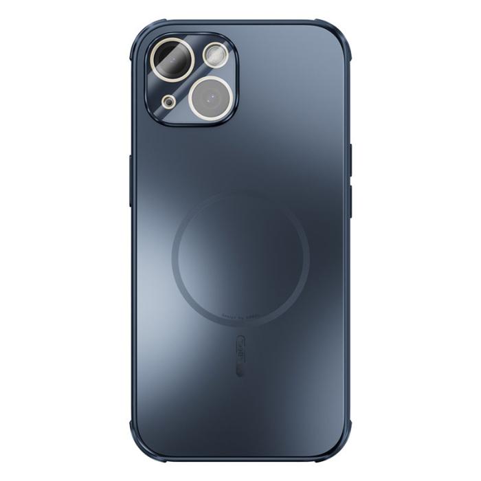 ABEEL - ABEEL iPhone 14 Magnetiskt Skal TPU PC Kyl Matt Fodral Blå