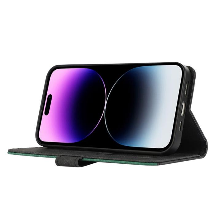 ABEEL - ABEEL iPhone 14 Pro Fodral Läder RFID Blockering Svart