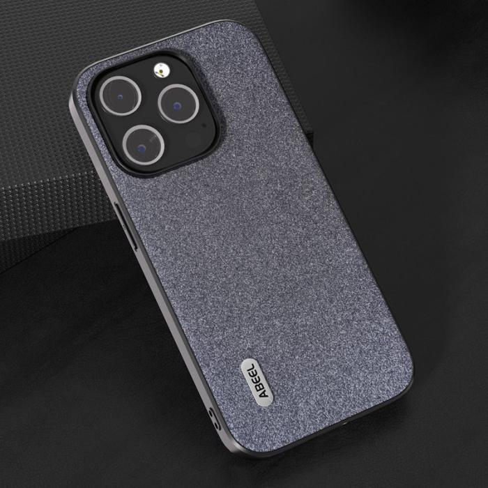 ABEEL - ABEEL iPhone 14 Pro Glitter Skal PU Läder TPU Anti-rep - Svart