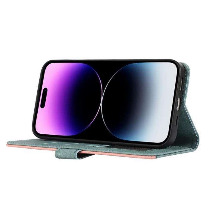 ABEEL - ABEEL iPhone 14 Pro Läderfodral RFID Skydd - Baby Blue