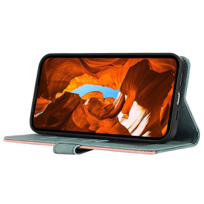 ABEEL - ABEEL iPhone 14 Pro Max Fodral RFID Blocking PU Läder - Baby Blue